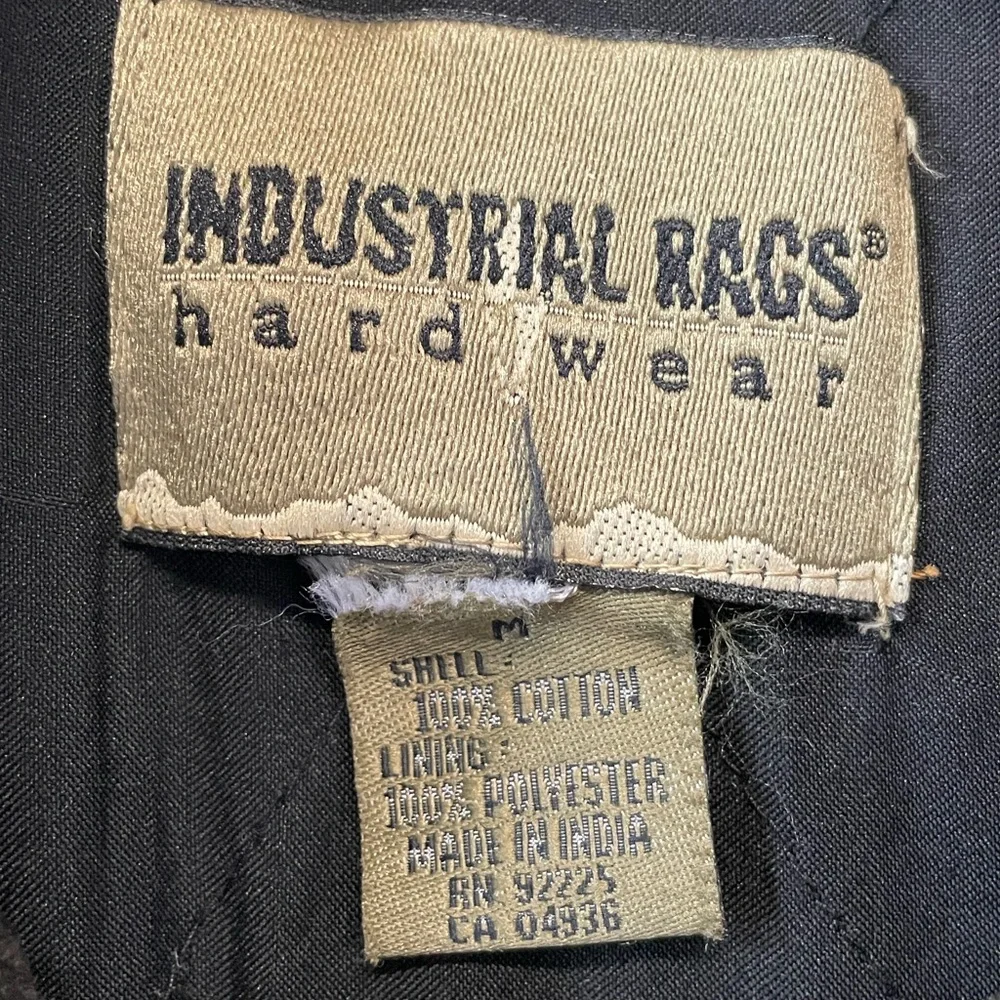 Vintage Industrial Rags Mens Sz M Corduroy Canvas Chore Barn Coat Quilted Lining